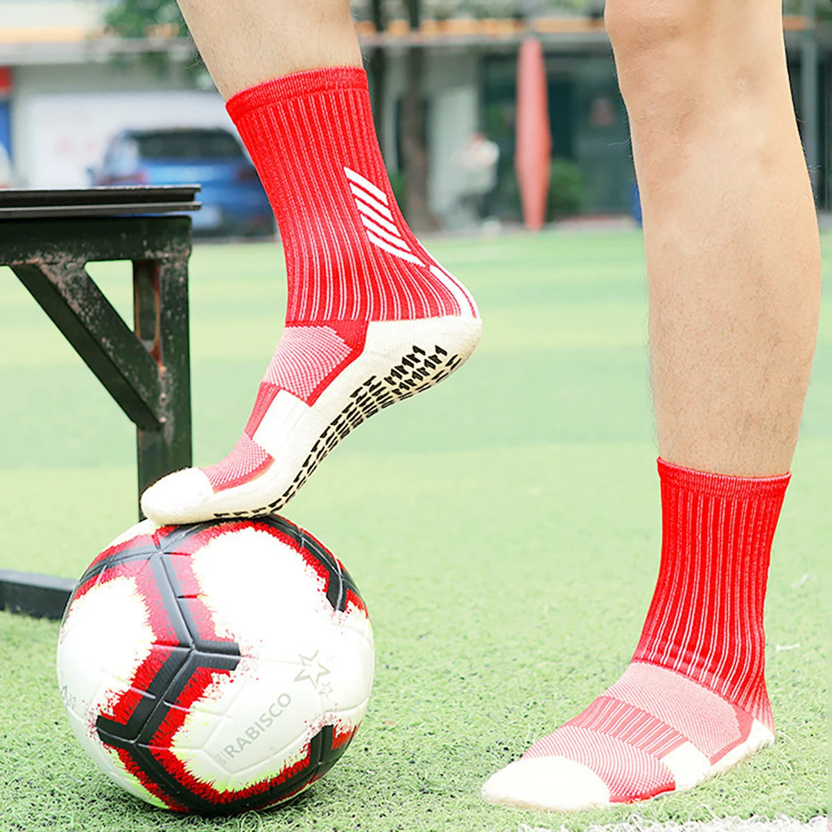 Chaussettes de football anti-dérapante